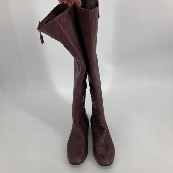 Juicy Couture Wine Red Morrel leather Knee High Boots size 10 - Picture 4 of 16